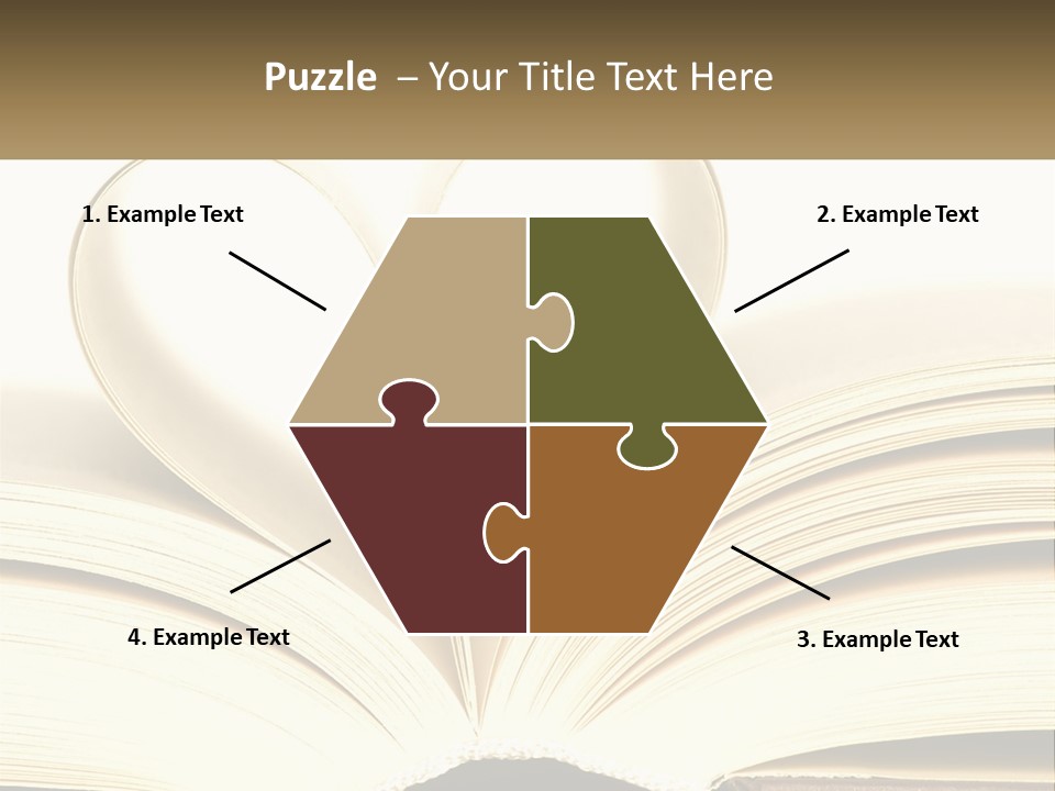 An Open Book With A Heart Shape On Top Of It PowerPoint Template