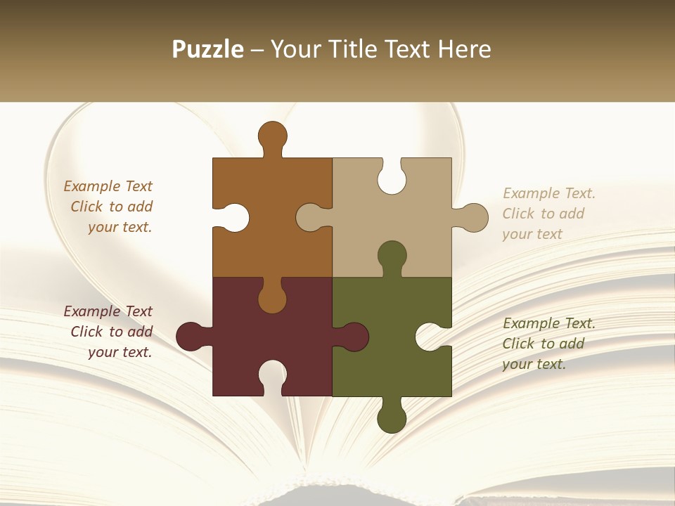 An Open Book With A Heart Shape On Top Of It PowerPoint Template