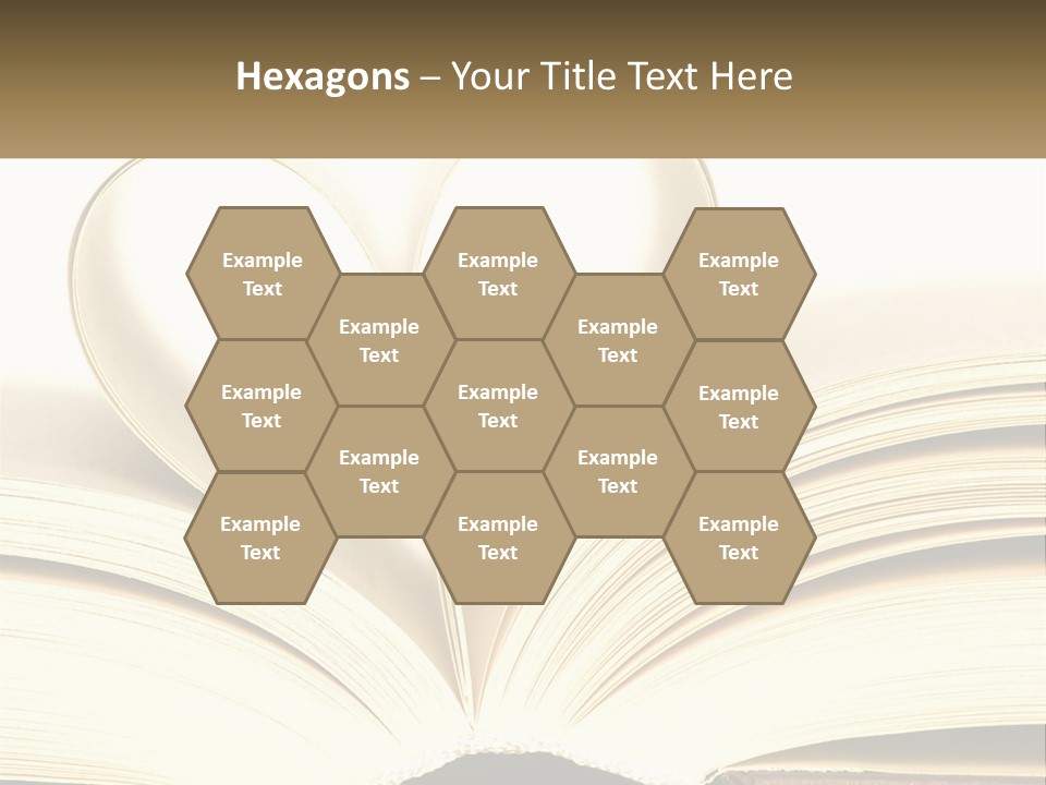 An Open Book With A Heart Shape On Top Of It PowerPoint Template