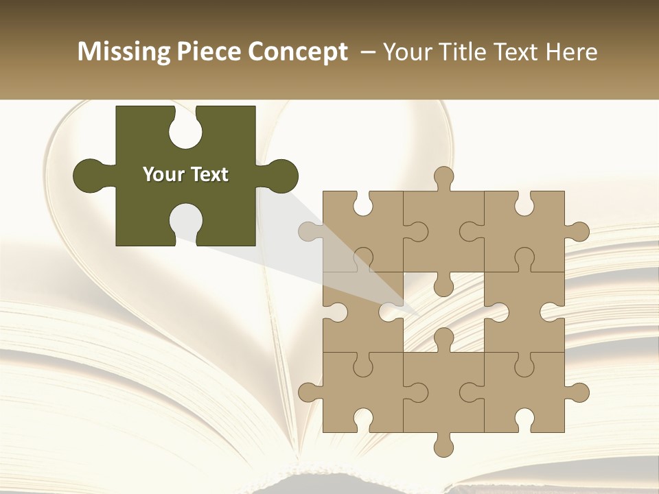 An Open Book With A Heart Shape On Top Of It PowerPoint Template