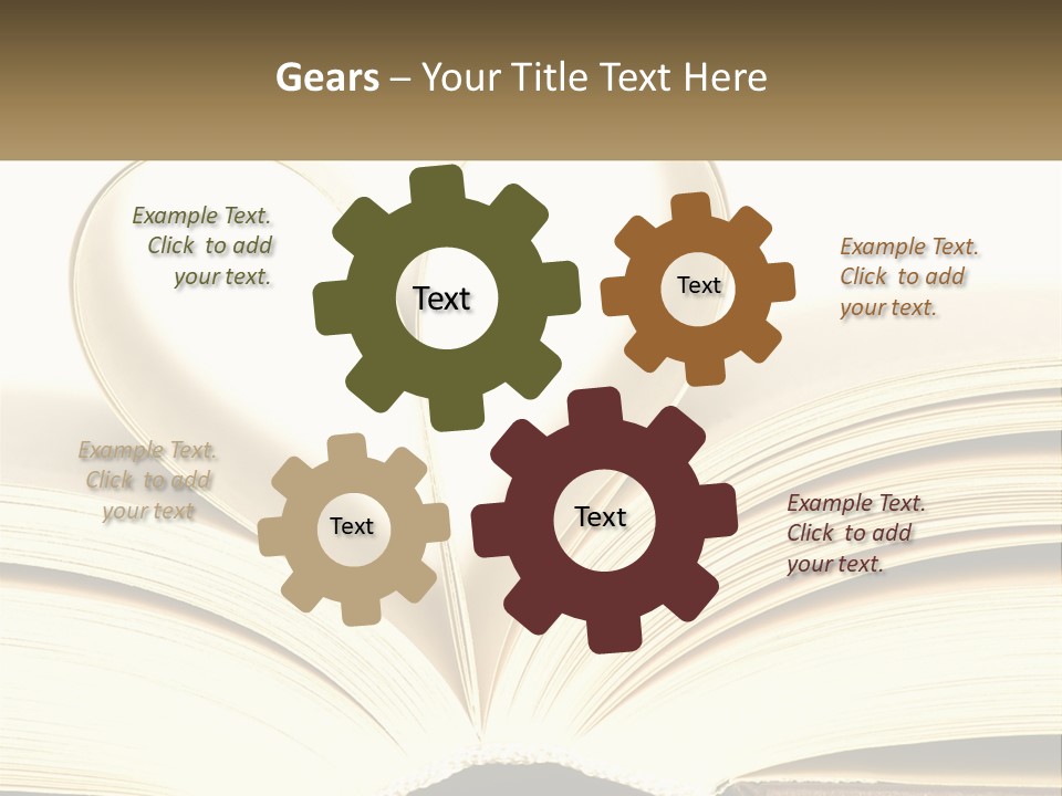 An Open Book With A Heart Shape On Top Of It PowerPoint Template