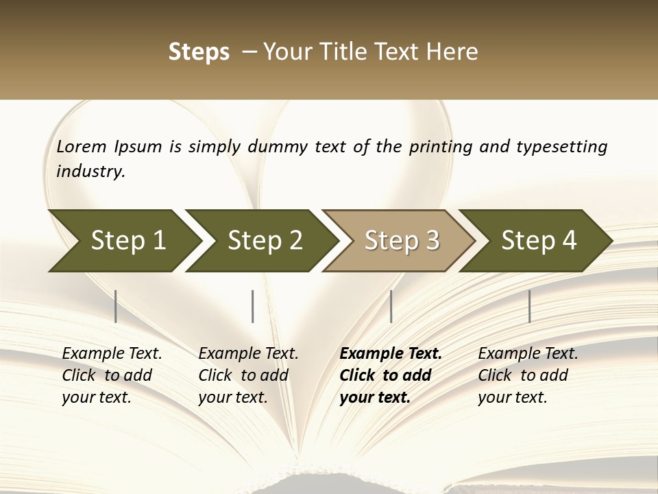 An Open Book With A Heart Shape On Top Of It PowerPoint Template
