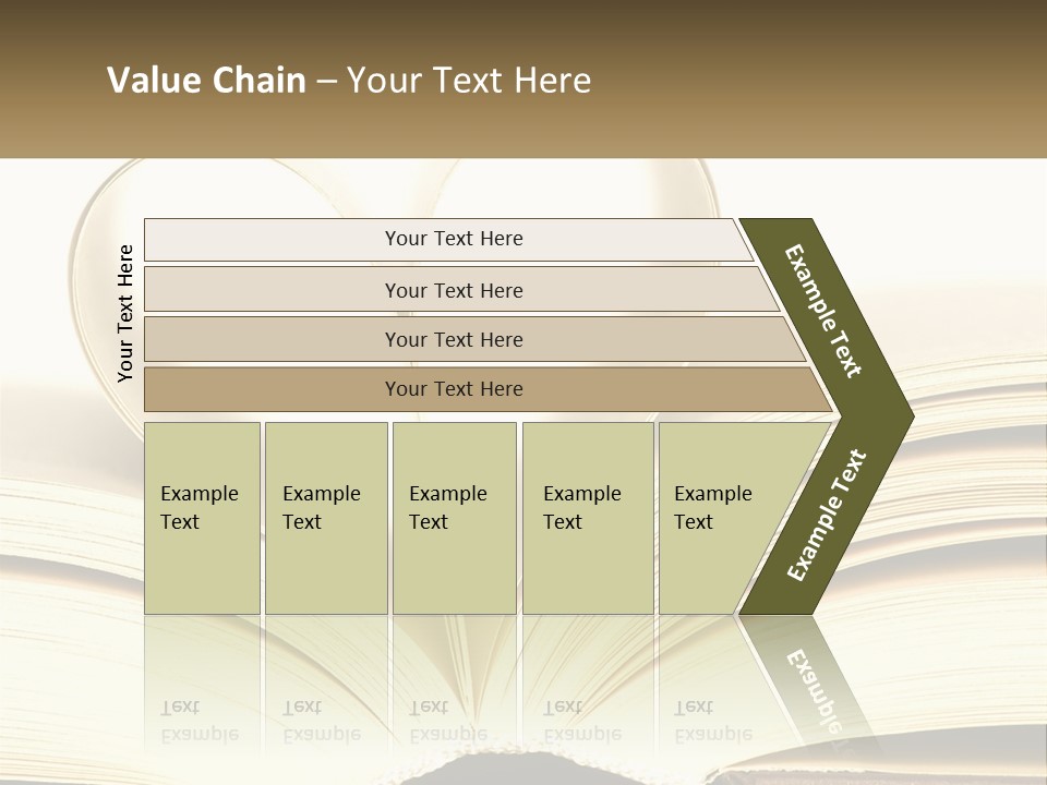 An Open Book With A Heart Shape On Top Of It PowerPoint Template