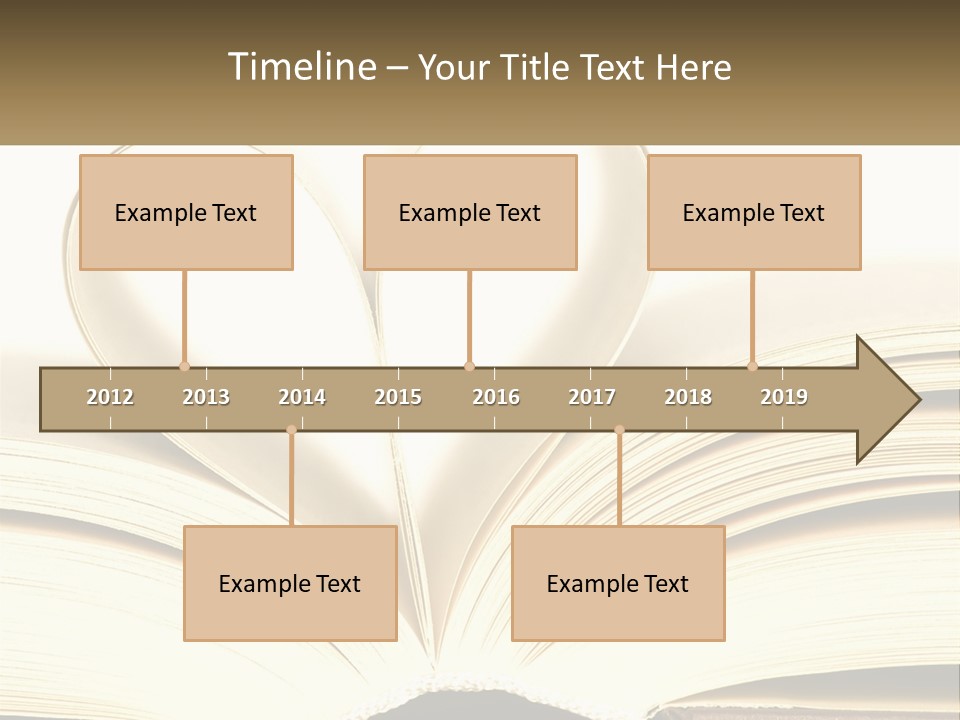 An Open Book With A Heart Shape On Top Of It PowerPoint Template