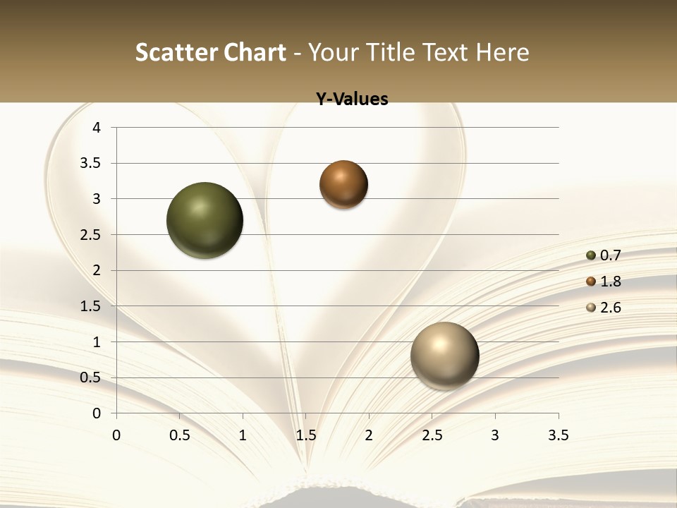An Open Book With A Heart Shape On Top Of It PowerPoint Template