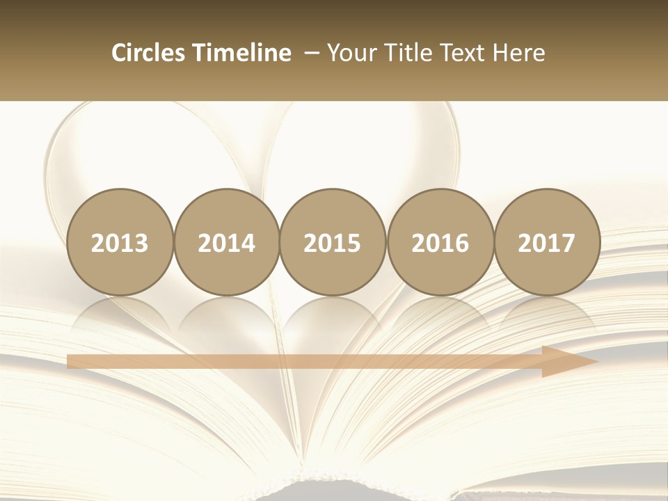 An Open Book With A Heart Shape On Top Of It PowerPoint Template