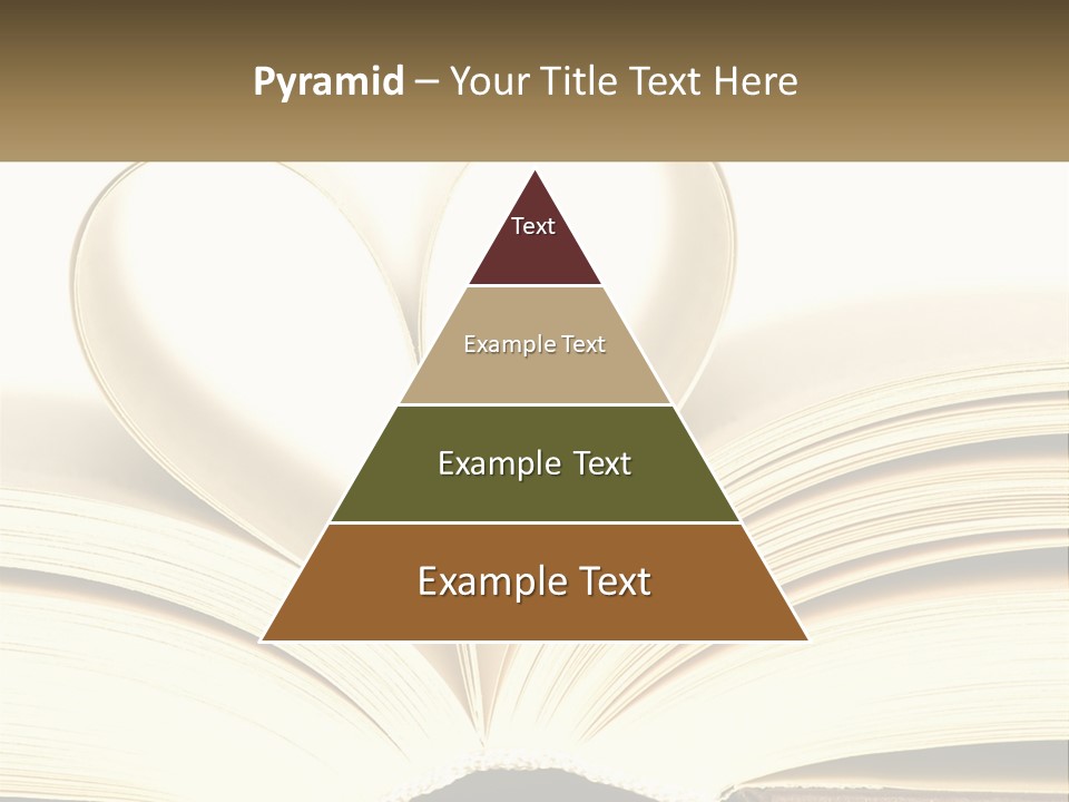An Open Book With A Heart Shape On Top Of It PowerPoint Template