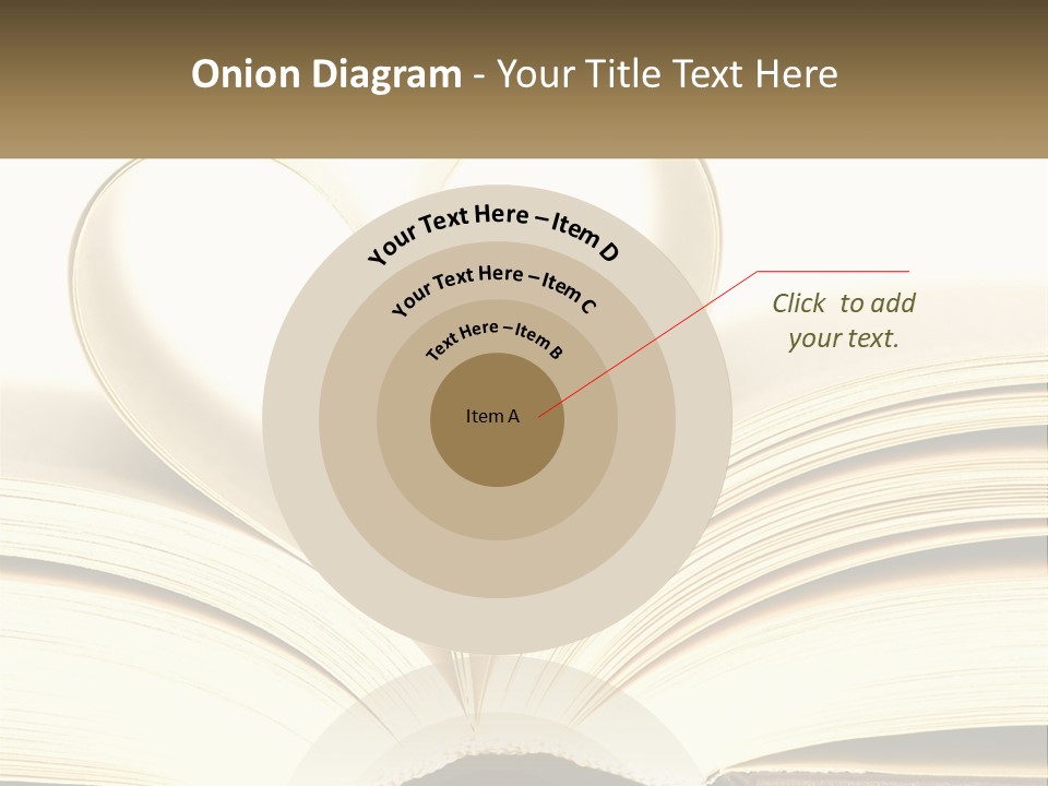 An Open Book With A Heart Shape On Top Of It PowerPoint Template