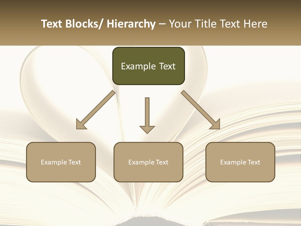 An Open Book With A Heart Shape On Top Of It PowerPoint Template