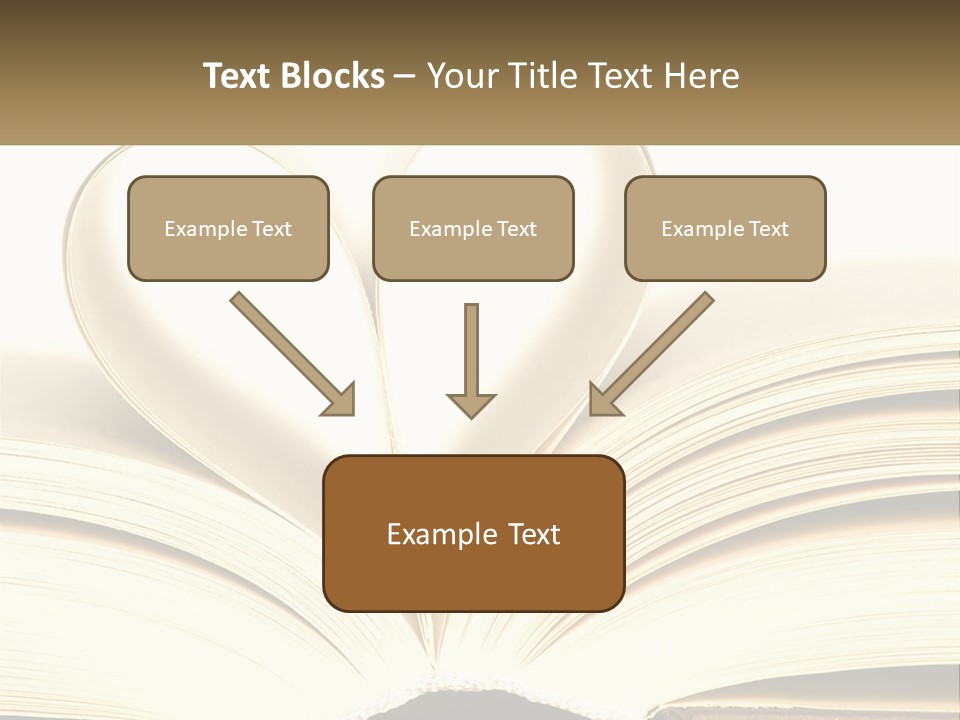 An Open Book With A Heart Shape On Top Of It PowerPoint Template