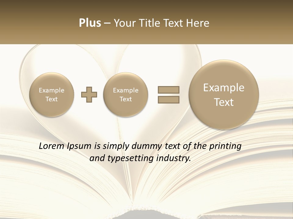 An Open Book With A Heart Shape On Top Of It PowerPoint Template