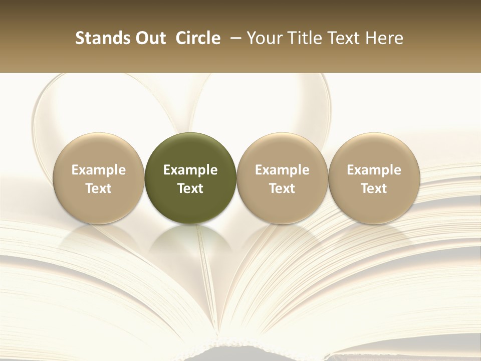 An Open Book With A Heart Shape On Top Of It PowerPoint Template