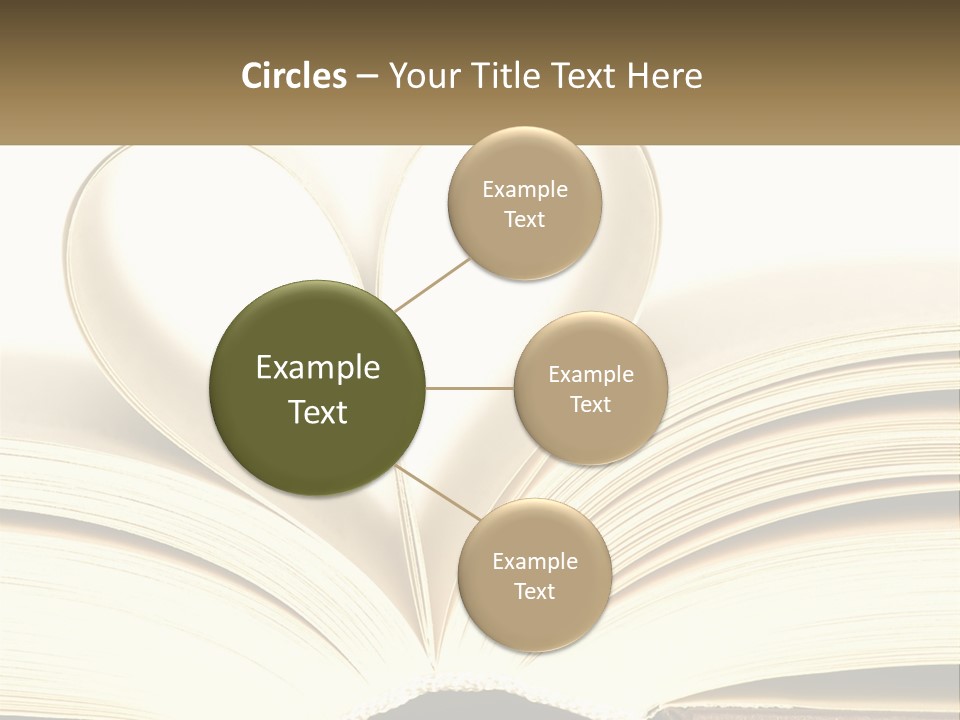 An Open Book With A Heart Shape On Top Of It PowerPoint Template