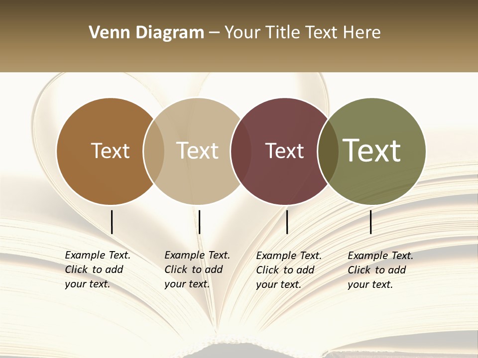 An Open Book With A Heart Shape On Top Of It PowerPoint Template