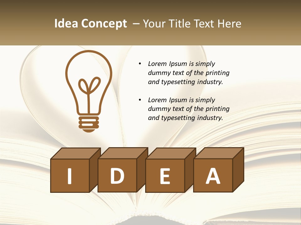 An Open Book With A Heart Shape On Top Of It PowerPoint Template
