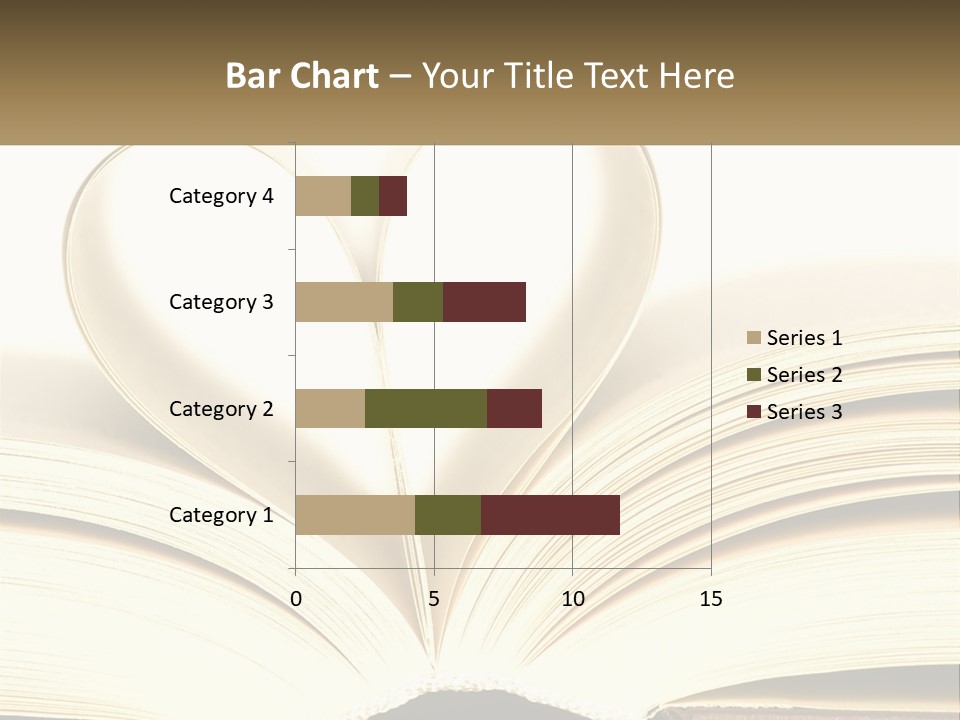 An Open Book With A Heart Shape On Top Of It PowerPoint Template