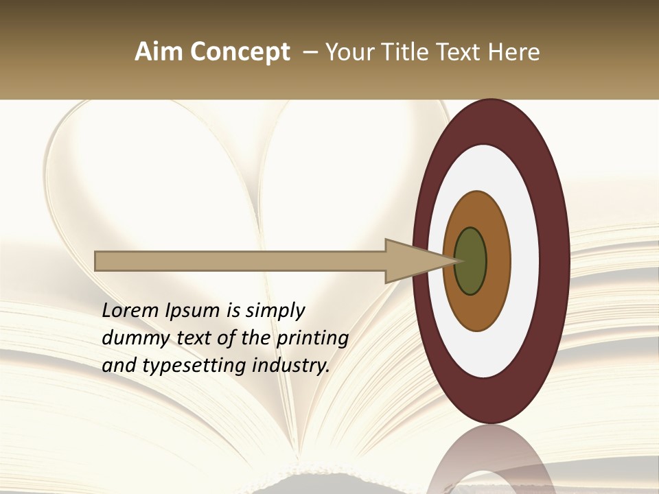 An Open Book With A Heart Shape On Top Of It PowerPoint Template