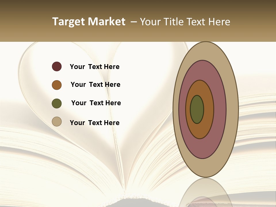 An Open Book With A Heart Shape On Top Of It PowerPoint Template