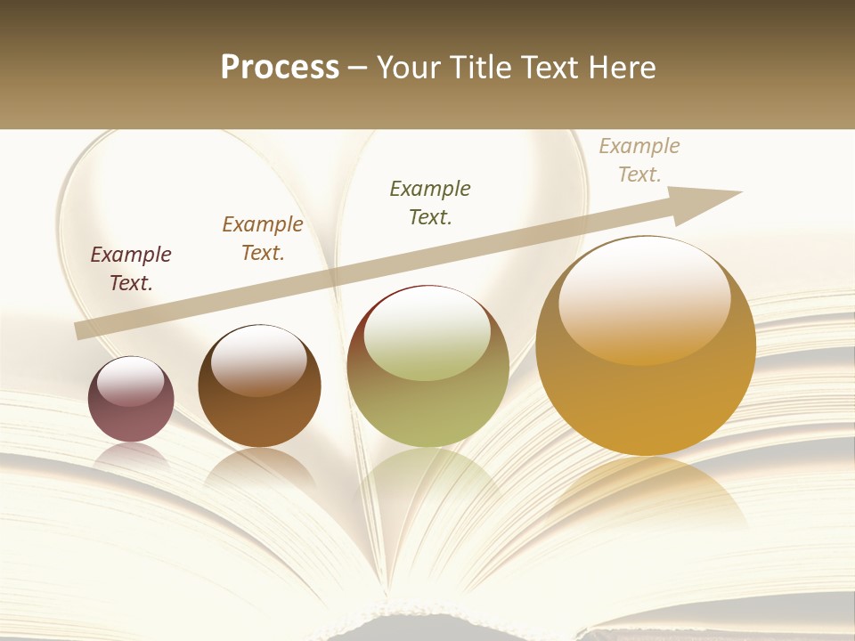 An Open Book With A Heart Shape On Top Of It PowerPoint Template