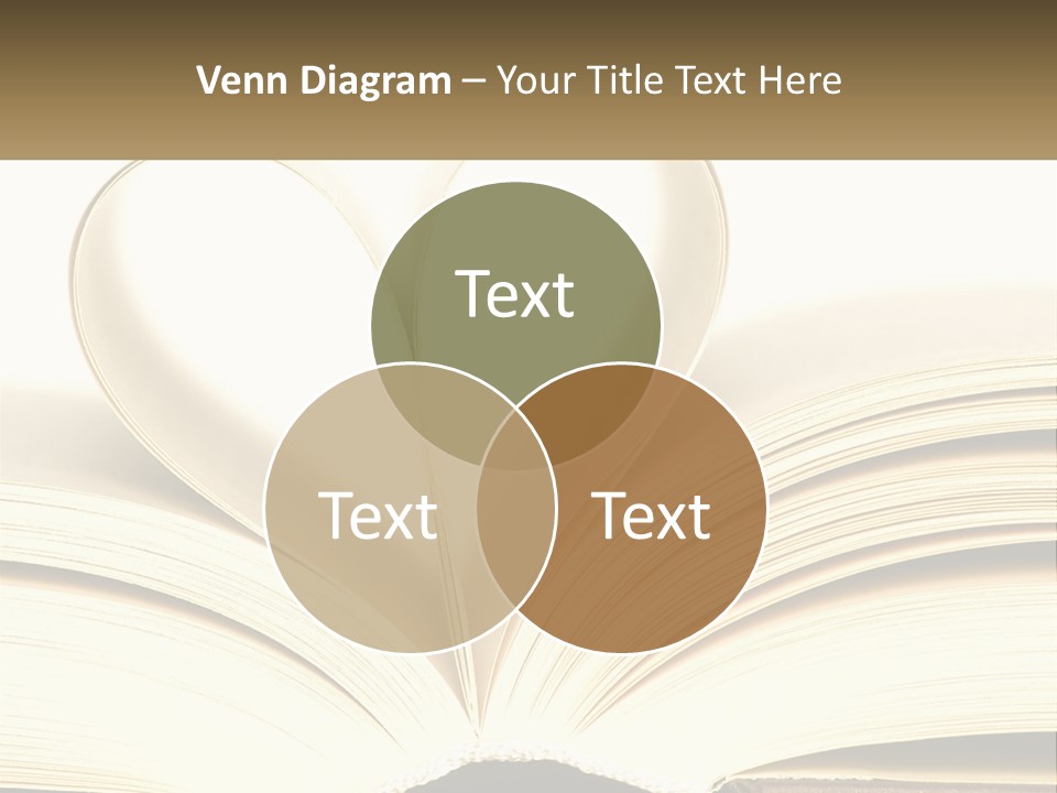 An Open Book With A Heart Shape On Top Of It PowerPoint Template