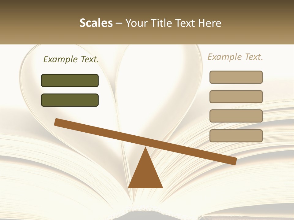 An Open Book With A Heart Shape On Top Of It PowerPoint Template