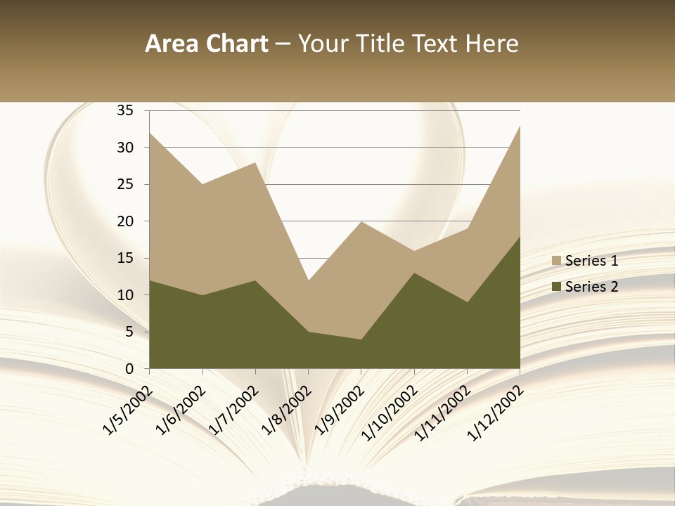 An Open Book With A Heart Shape On Top Of It PowerPoint Template