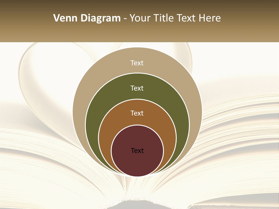 An Open Book With A Heart Shape On Top Of It PowerPoint Template