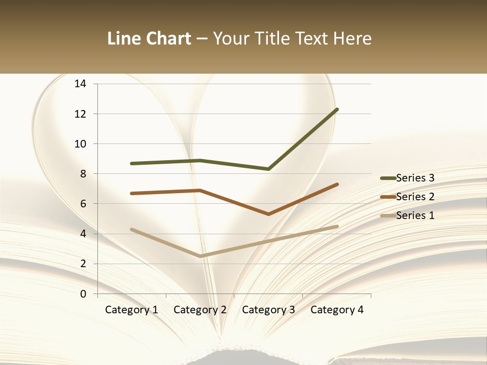 An Open Book With A Heart Shape On Top Of It PowerPoint Template