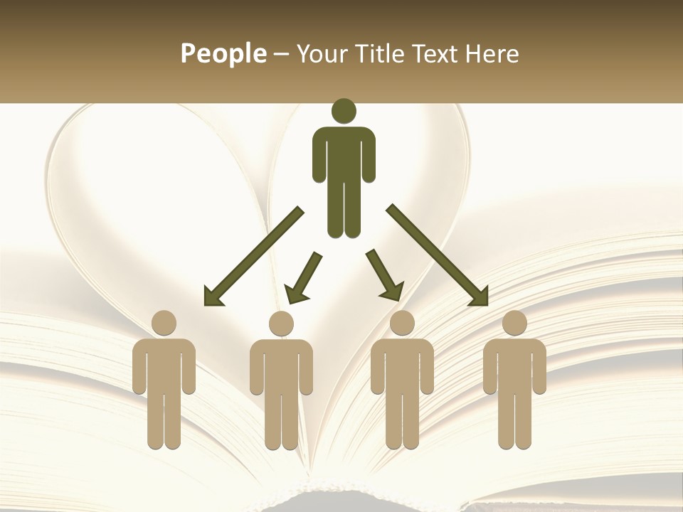 An Open Book With A Heart Shape On Top Of It PowerPoint Template