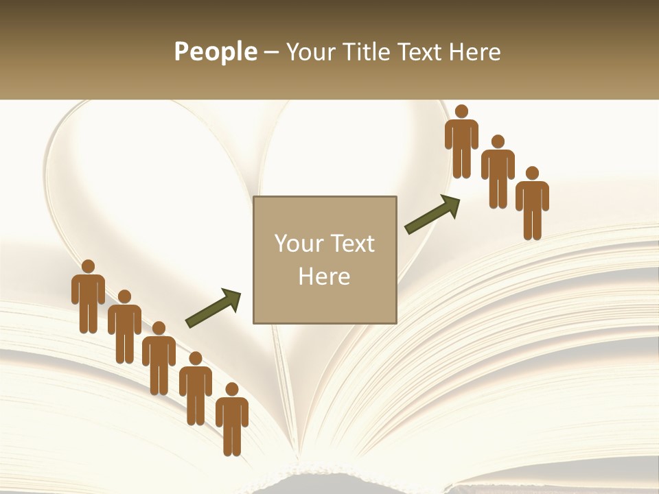 An Open Book With A Heart Shape On Top Of It PowerPoint Template
