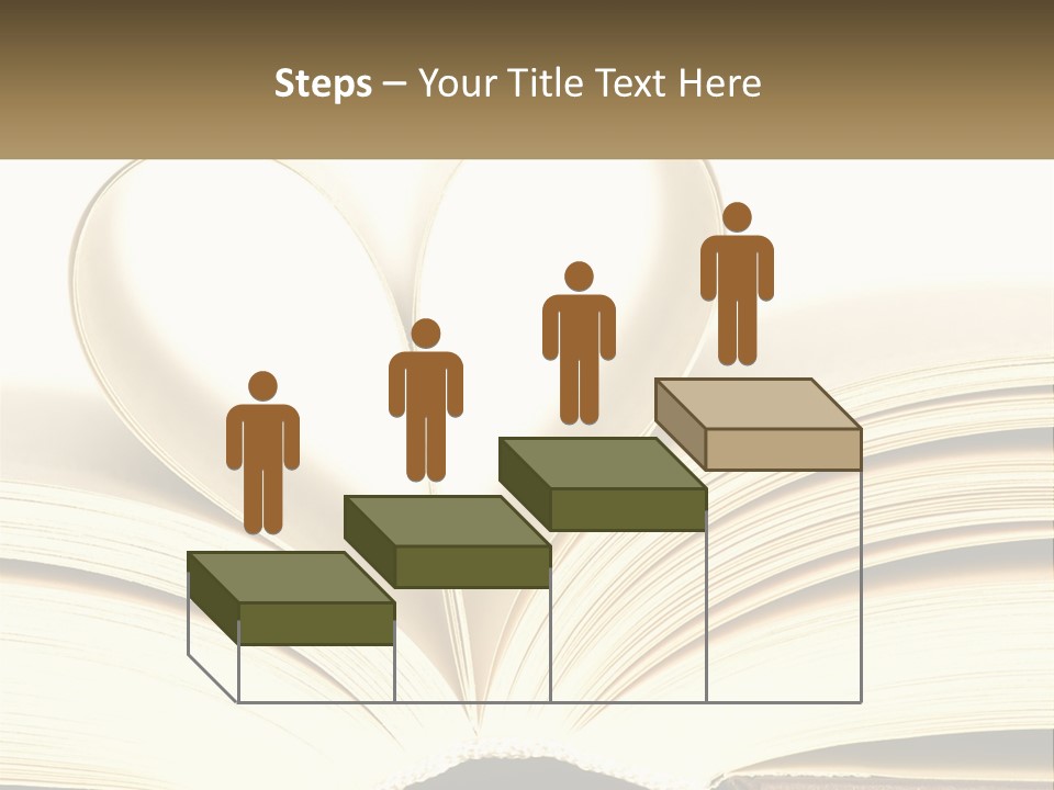 An Open Book With A Heart Shape On Top Of It PowerPoint Template