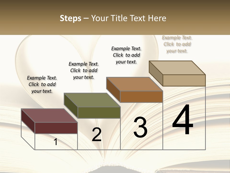 An Open Book With A Heart Shape On Top Of It PowerPoint Template
