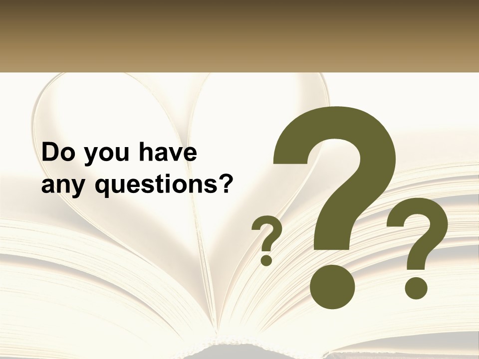 An Open Book With A Heart Shape On Top Of It PowerPoint Template