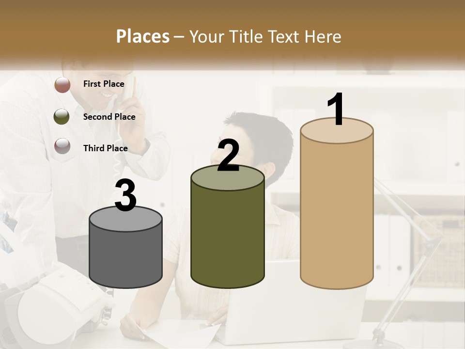 Indoor Technology Businessman PowerPoint Template