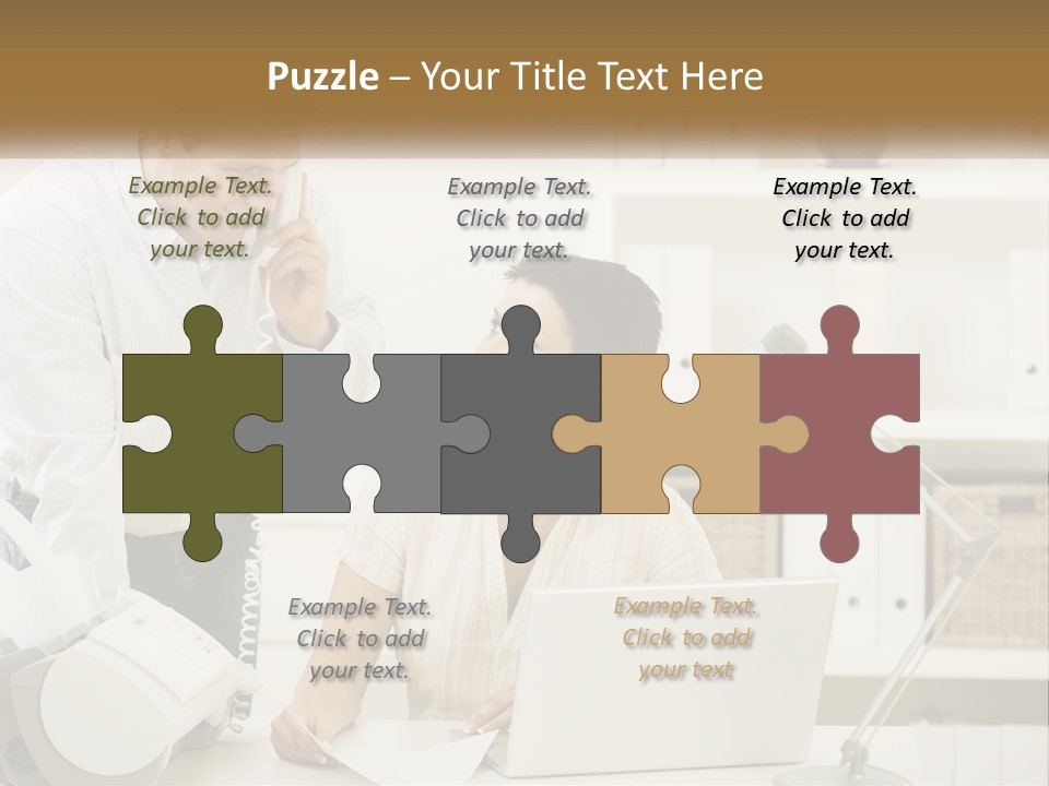 Indoor Technology Businessman PowerPoint Template