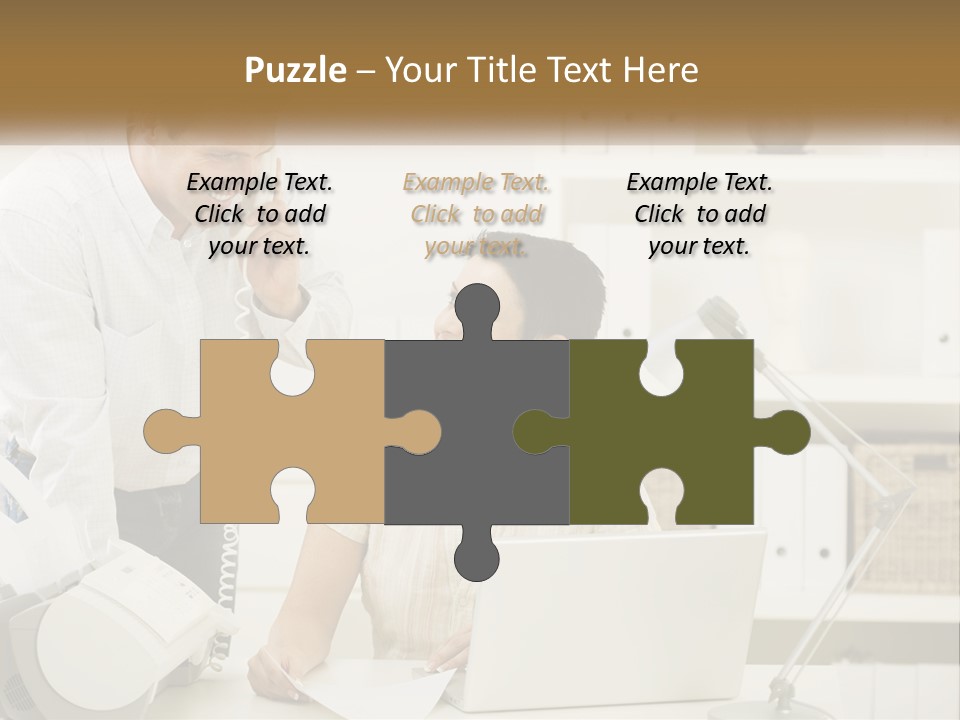 Indoor Technology Businessman PowerPoint Template