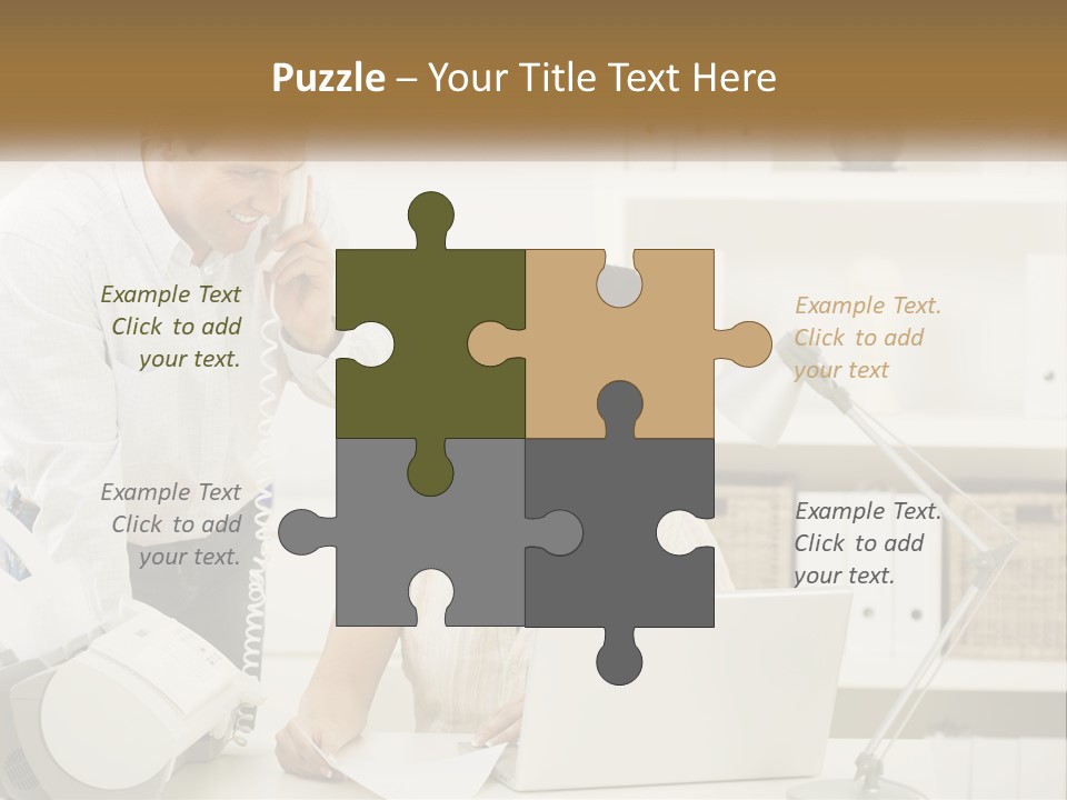 Indoor Technology Businessman PowerPoint Template