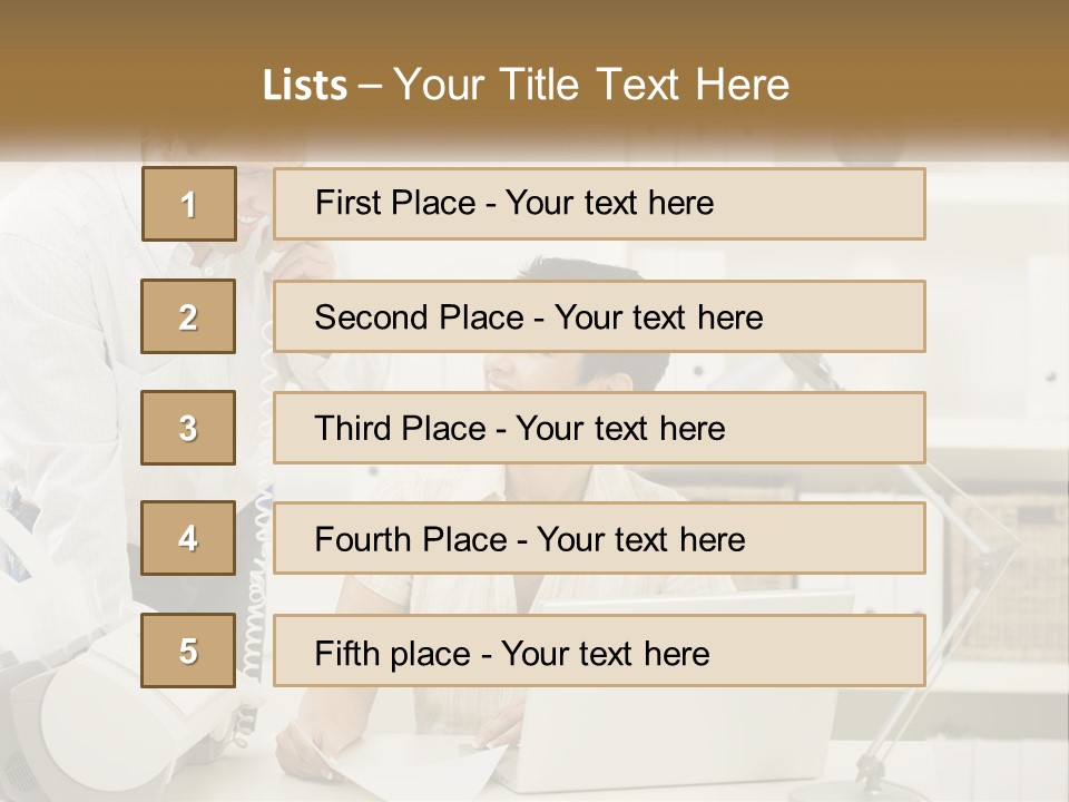Indoor Technology Businessman PowerPoint Template