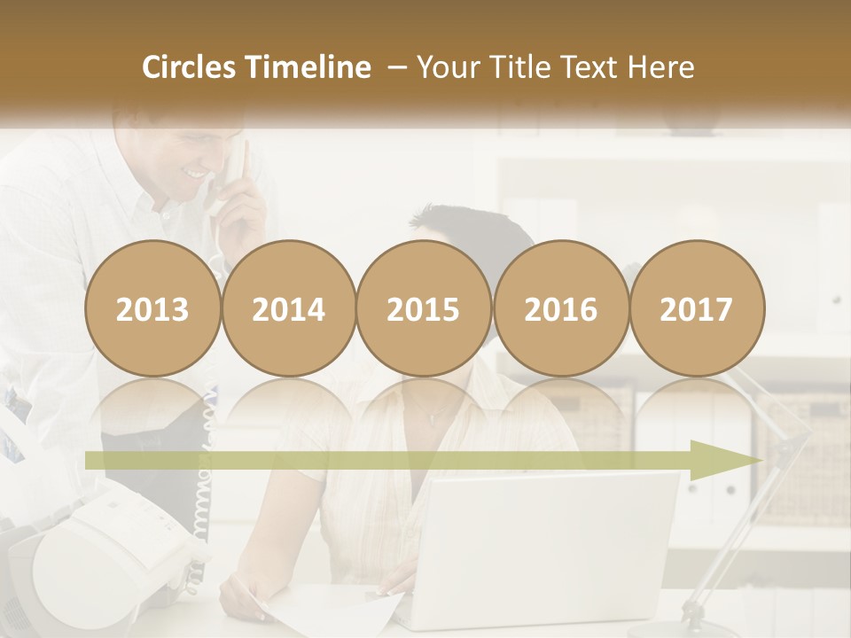 Indoor Technology Businessman PowerPoint Template