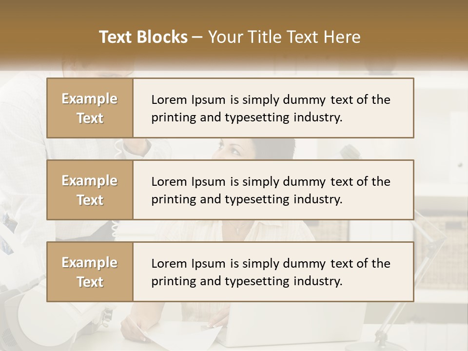 Indoor Technology Businessman PowerPoint Template