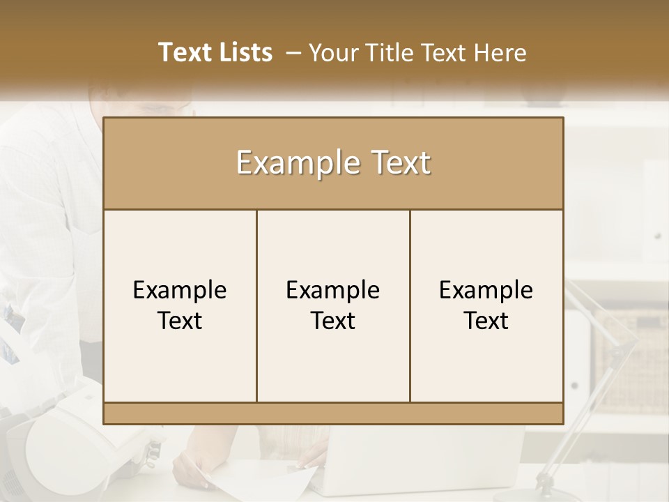 Indoor Technology Businessman PowerPoint Template