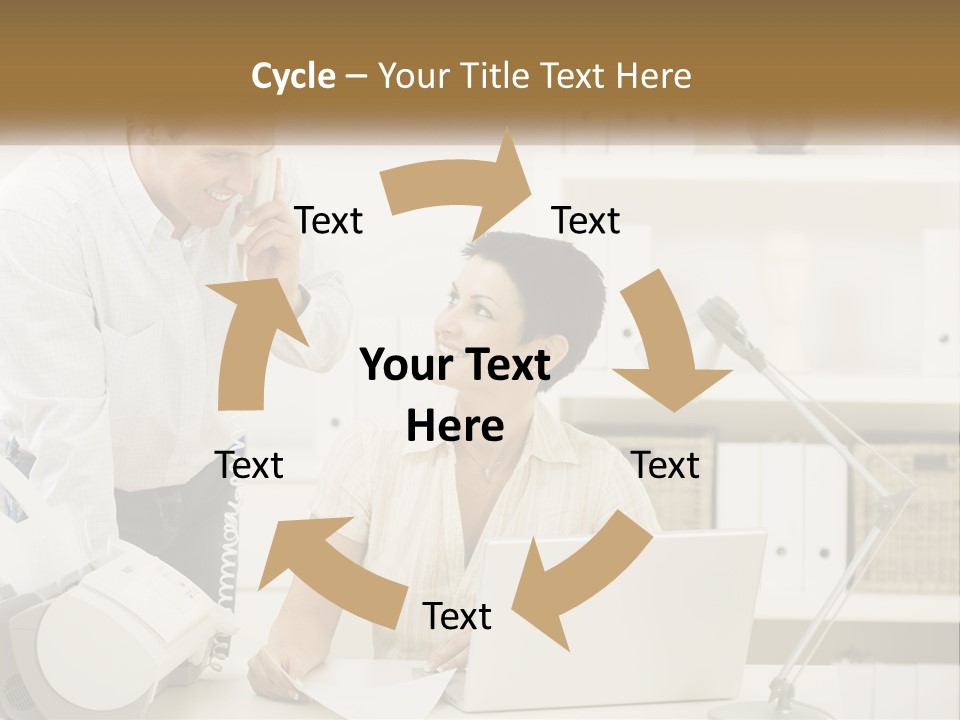 Indoor Technology Businessman PowerPoint Template