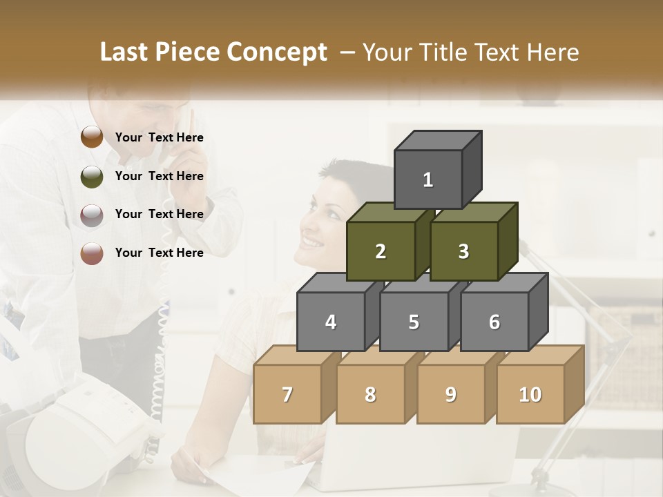 Indoor Technology Businessman PowerPoint Template