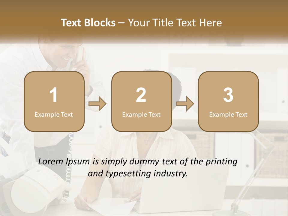 Indoor Technology Businessman PowerPoint Template