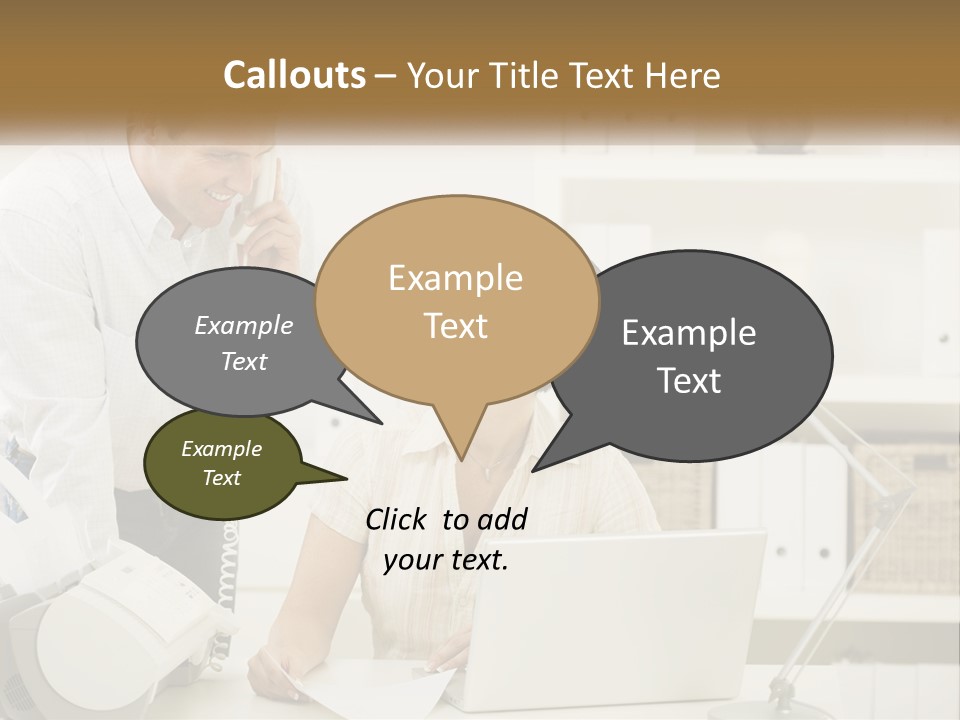 Indoor Technology Businessman PowerPoint Template