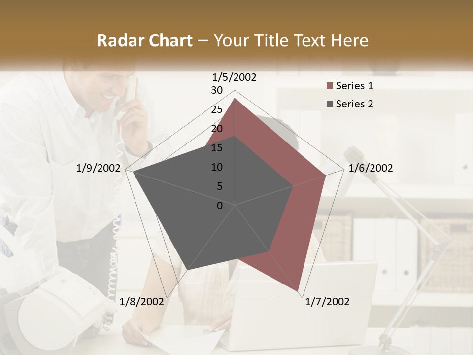 Indoor Technology Businessman PowerPoint Template