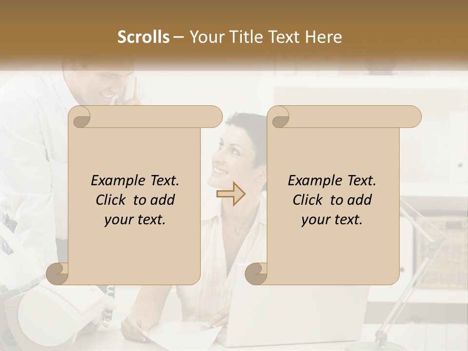 Indoor Technology Businessman PowerPoint Template