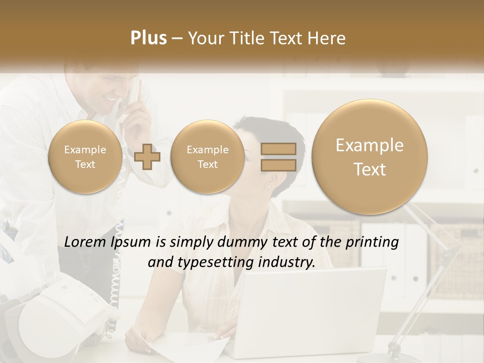 Indoor Technology Businessman PowerPoint Template