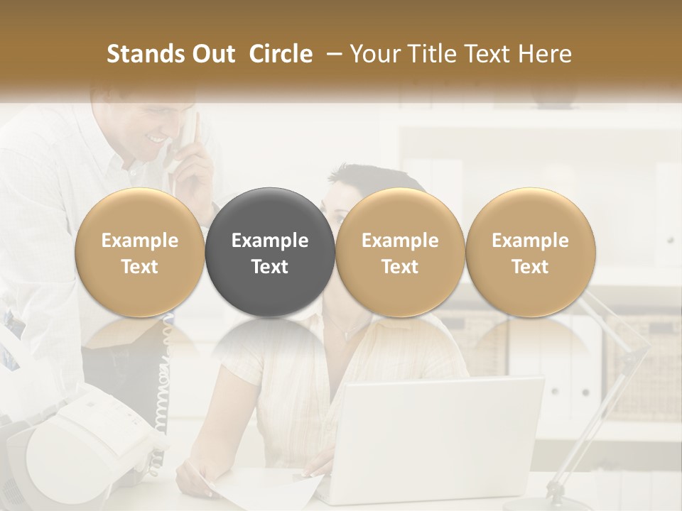 Indoor Technology Businessman PowerPoint Template