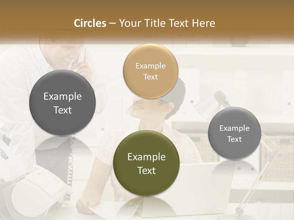Indoor Technology Businessman PowerPoint Template